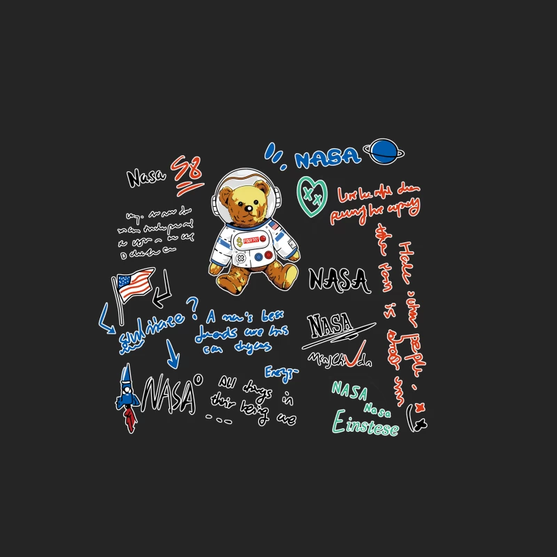 NASA-Teddy in Raumanzug Herren Pullover Sweatshirt