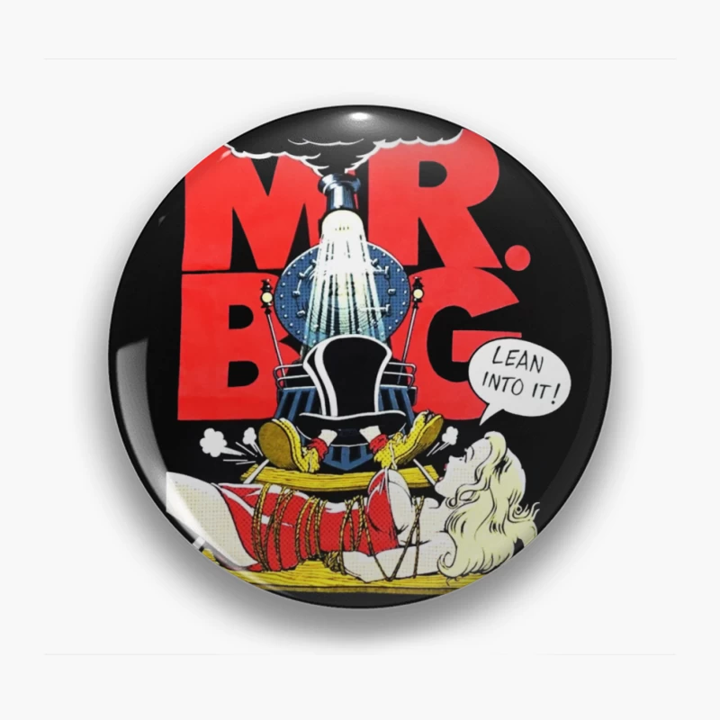 Vintage "Mr. Big" Bathroom Advertisement with Comic-Style Shower Illustration Pin