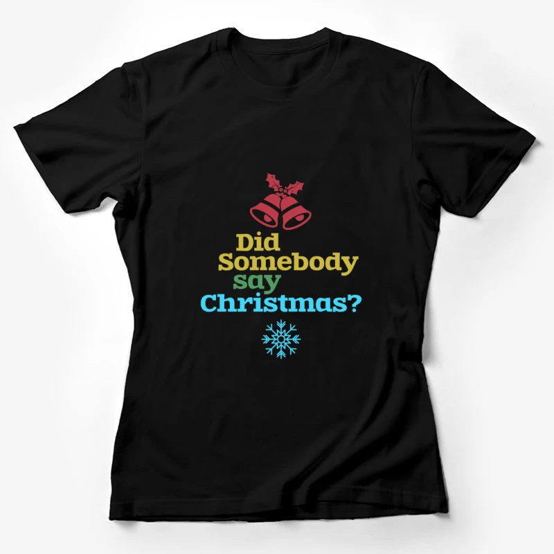 Esprit de Noël avec cloches et flocon Femme T-Shirt