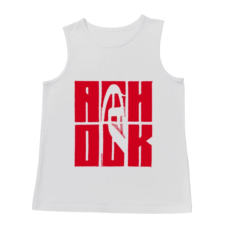 Rot-Schwarz-Design mit Silhouette Herren Tanktops