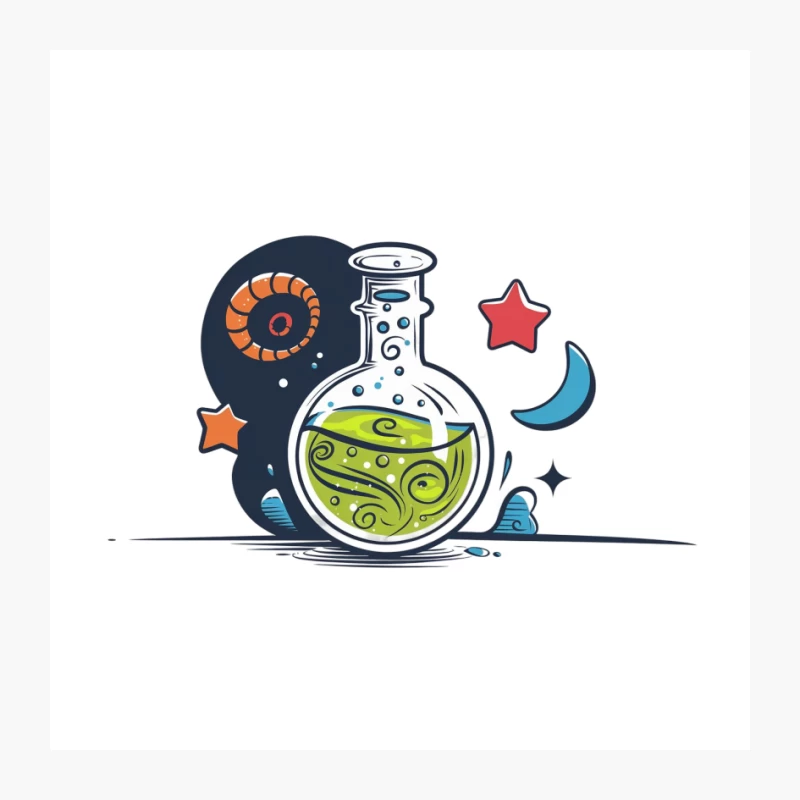 Magical Alchemy Potion in Starry Night Pin