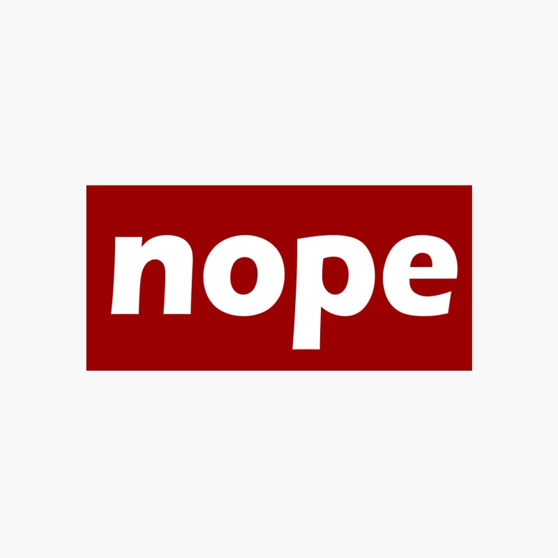 Nope typograph Cotton Tote Bag