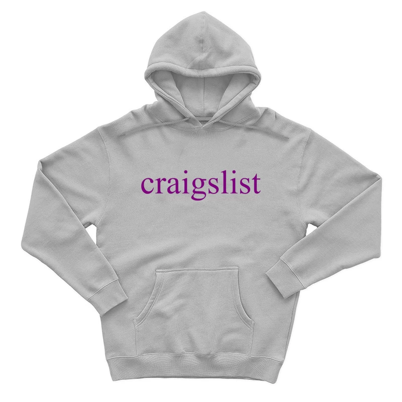 Craigslist Purple Logo Design Male Pullover Hoodie