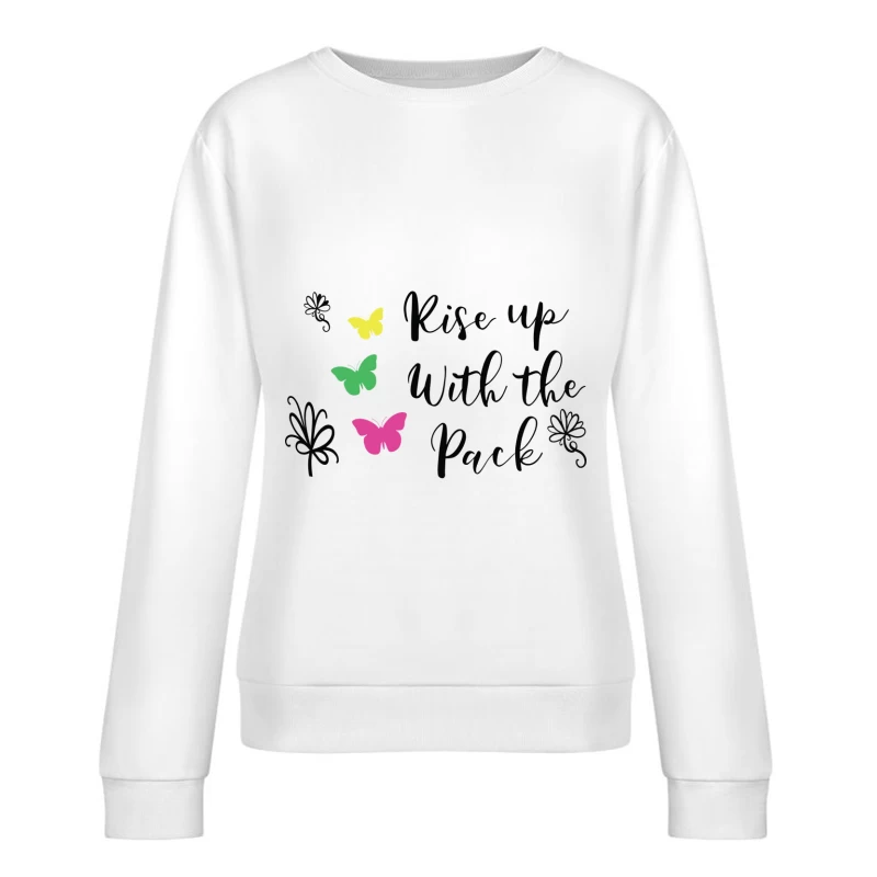 Inspirer avec des papillons colorés Femme Sweat-shirt à enfiler
