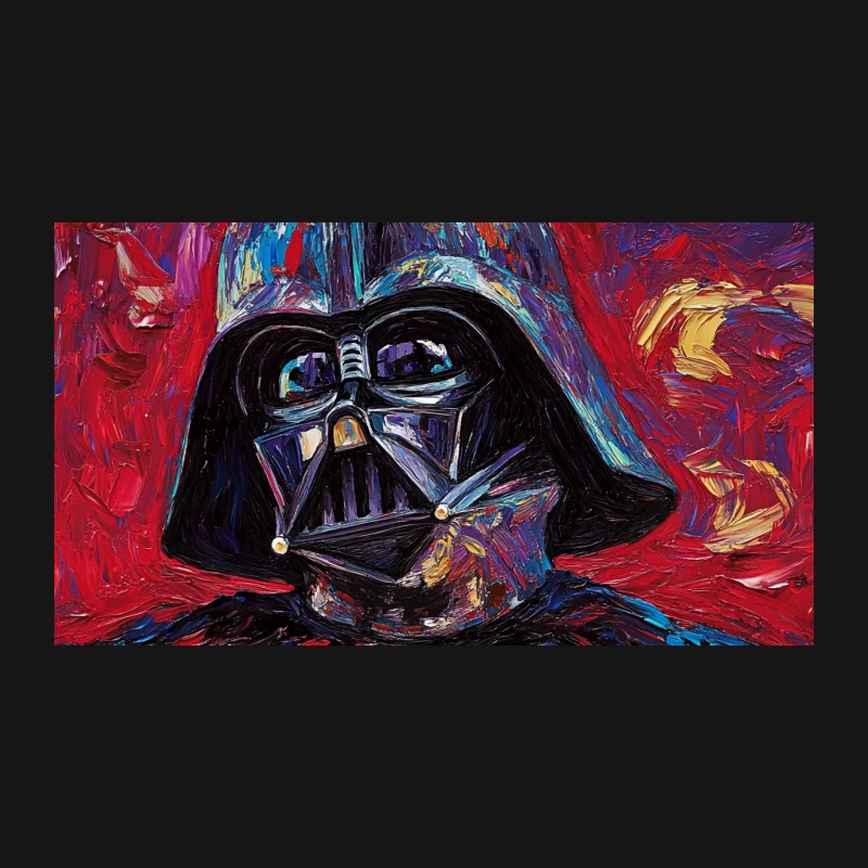 Vibrant Pop Art Painting of Iconic Star Wars Villain Desk Mat