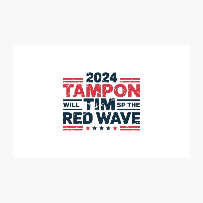 Satirical 2024 Election Slogan: Tampon's Red Wave Travel Mug