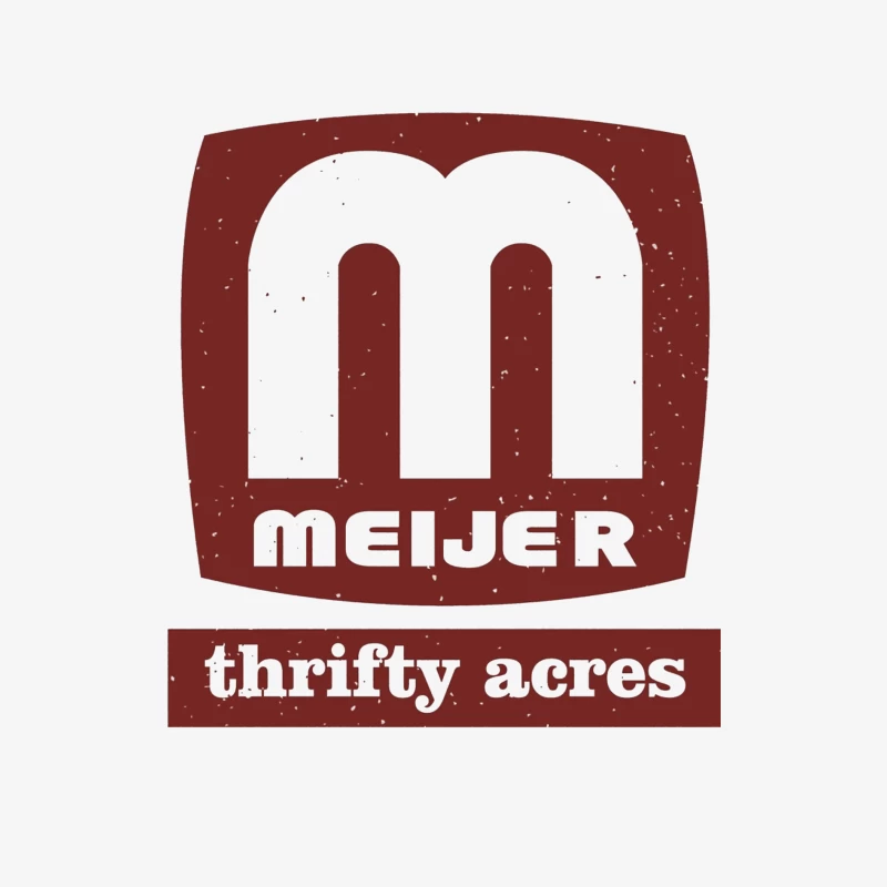 Vintage Meijer Thrifty Acres Retail Logo in Maroon Female Long Sleeve T-Shirt