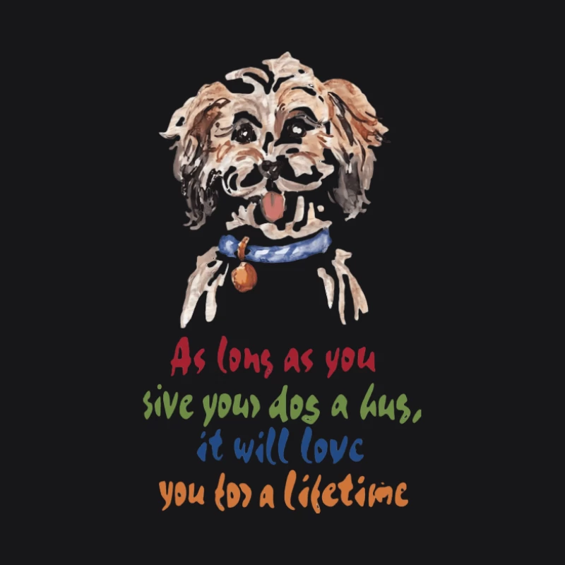 Hund Illustration mit Zitat über Liebe Herren Pullover Hoodie
