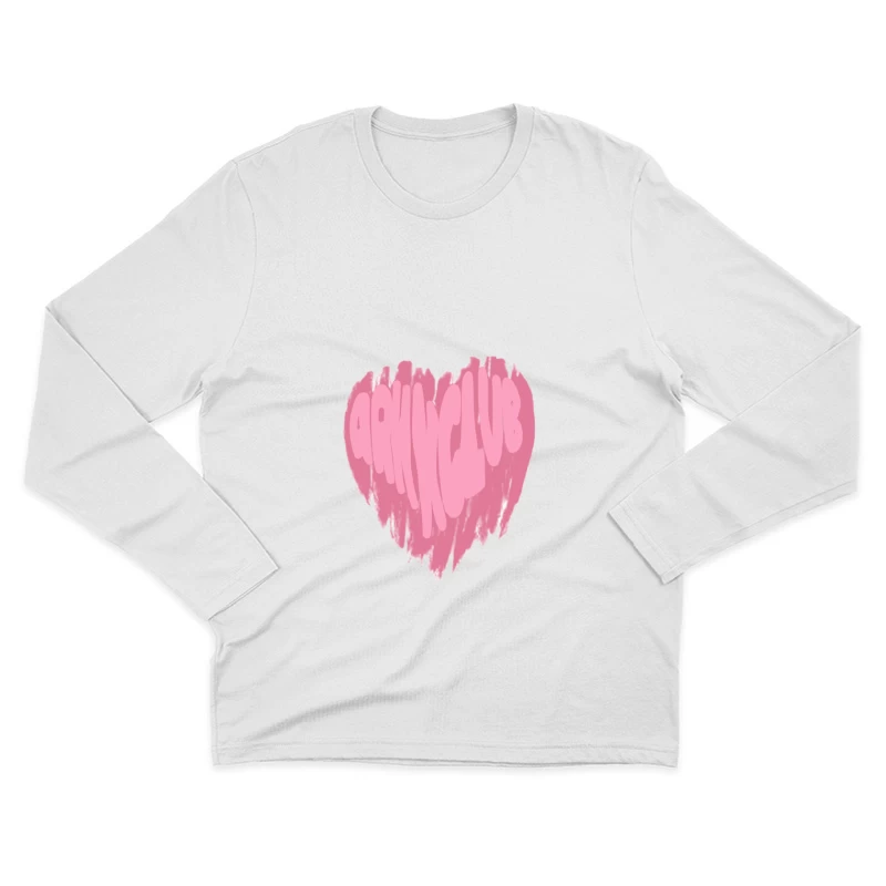 Rosa Herzdesign mit Wort 'ARMYCLUB' Herren Langarm T-Shirt