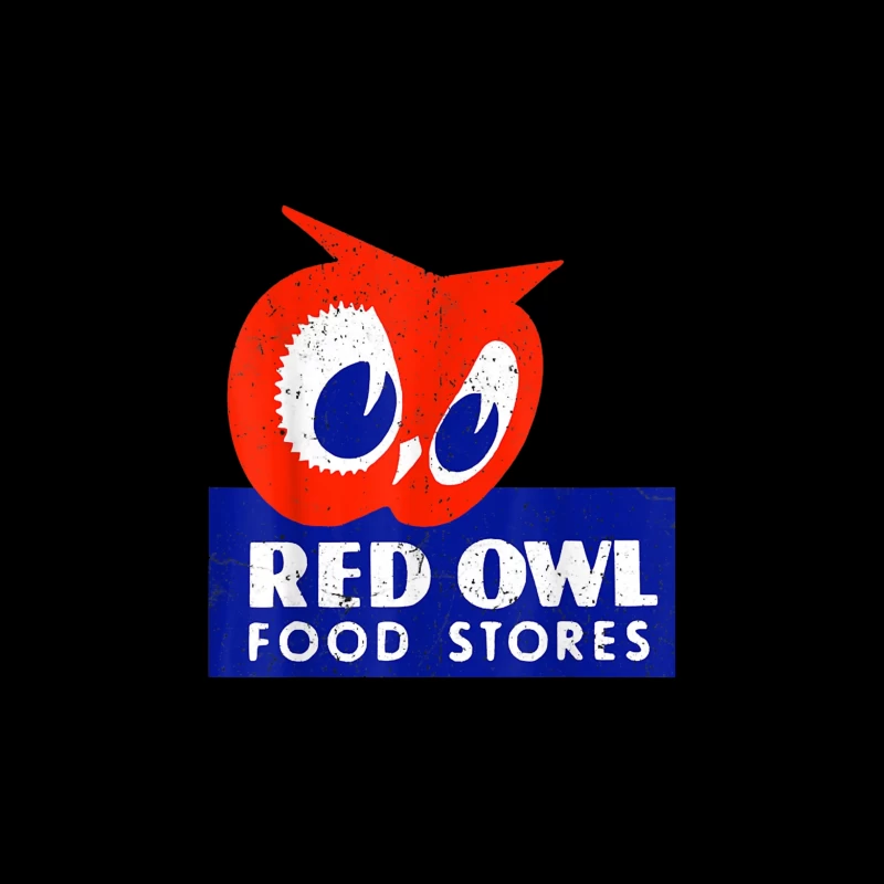 Vintage Red Owl Food Stores Logo Design Tapestry