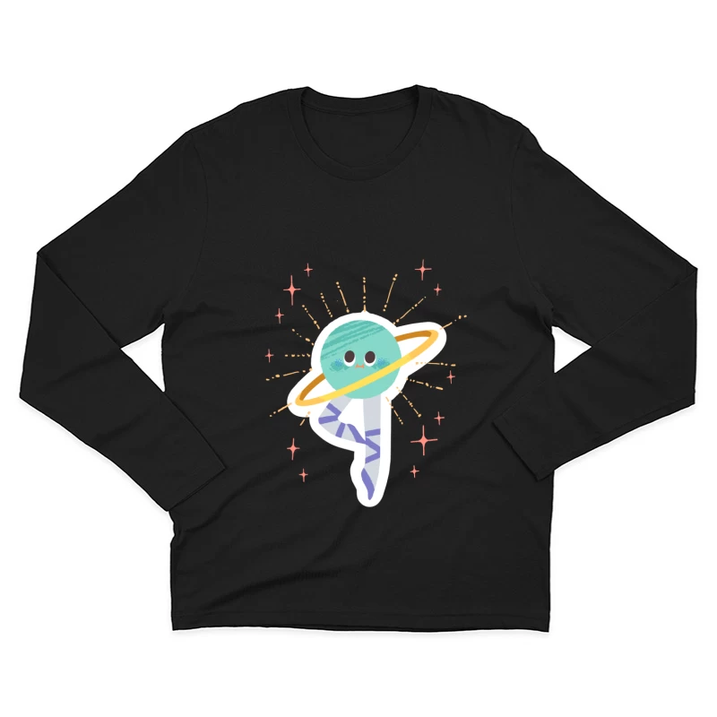 Niedlicher Saturn im Ballett Herren Langarm T-Shirt