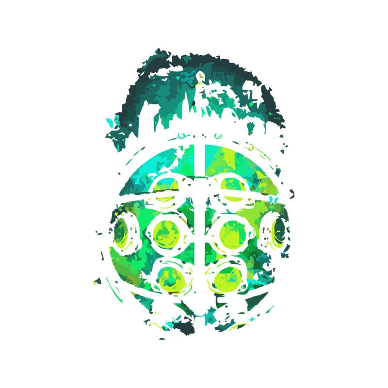 Abstract Bioshock Underwater Mask Art Tapestry