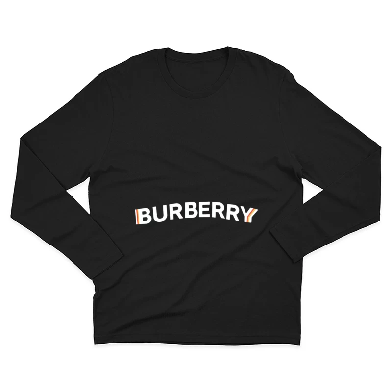 Design du Logo Burberry avec Bandes Colorées Homme Manches Longues T-Shirt