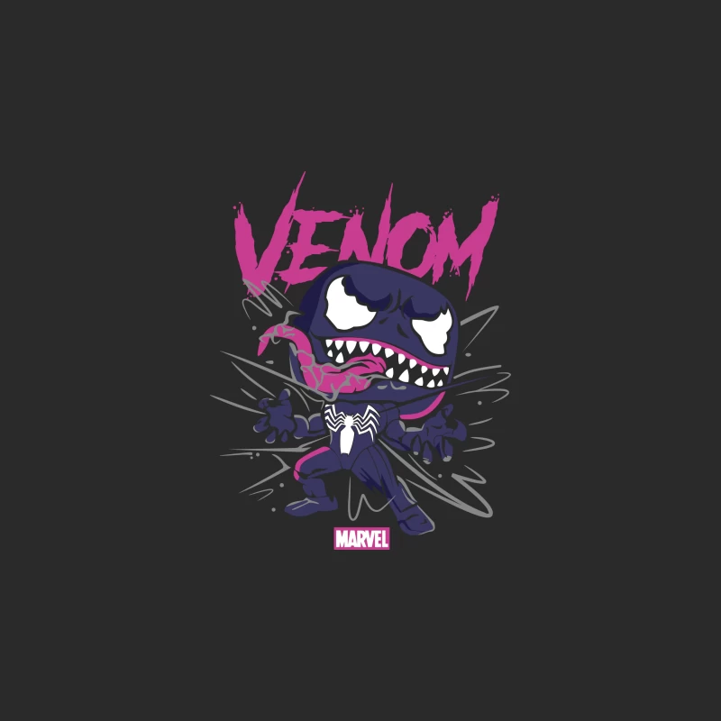 Cartoon Venom Character Illustration Baseball Cap