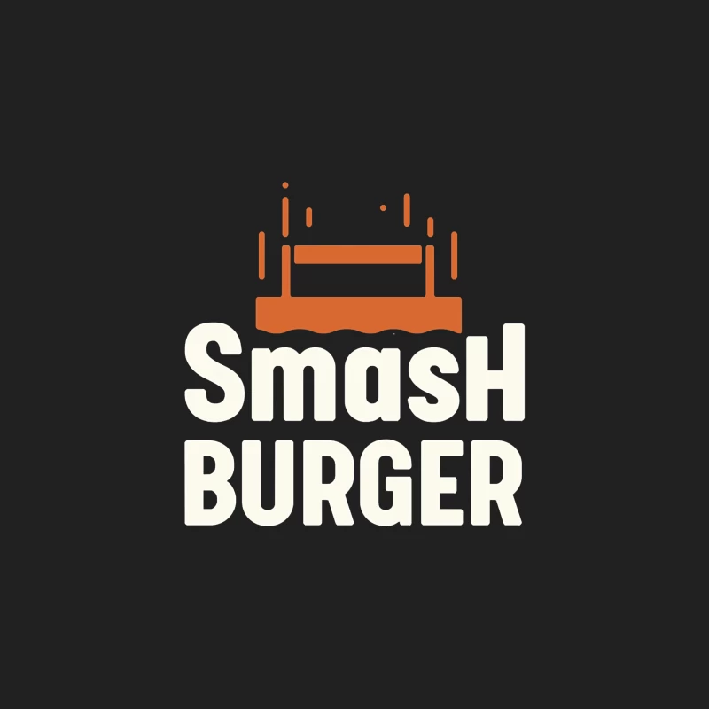 Smash Burger Minimalist Restaurant Logo Design Bucket Hat