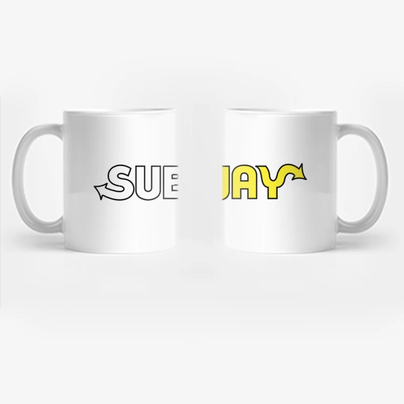 Subway Restaurant Chain Logo Design Coffee Mug