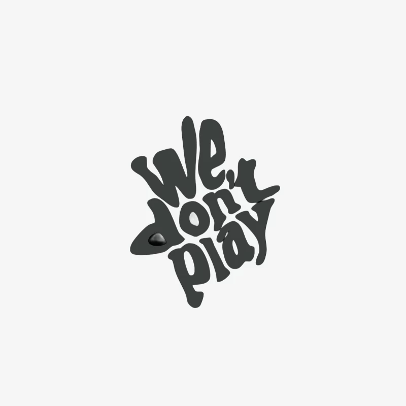 Typografie Design 'We Don't Play' Herren Langarm T-Shirt