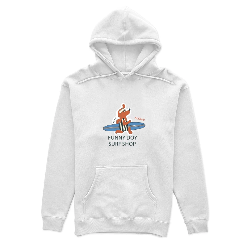 Lustiger Surfhund im Surfshop-Design Damen Pullover Hoodie