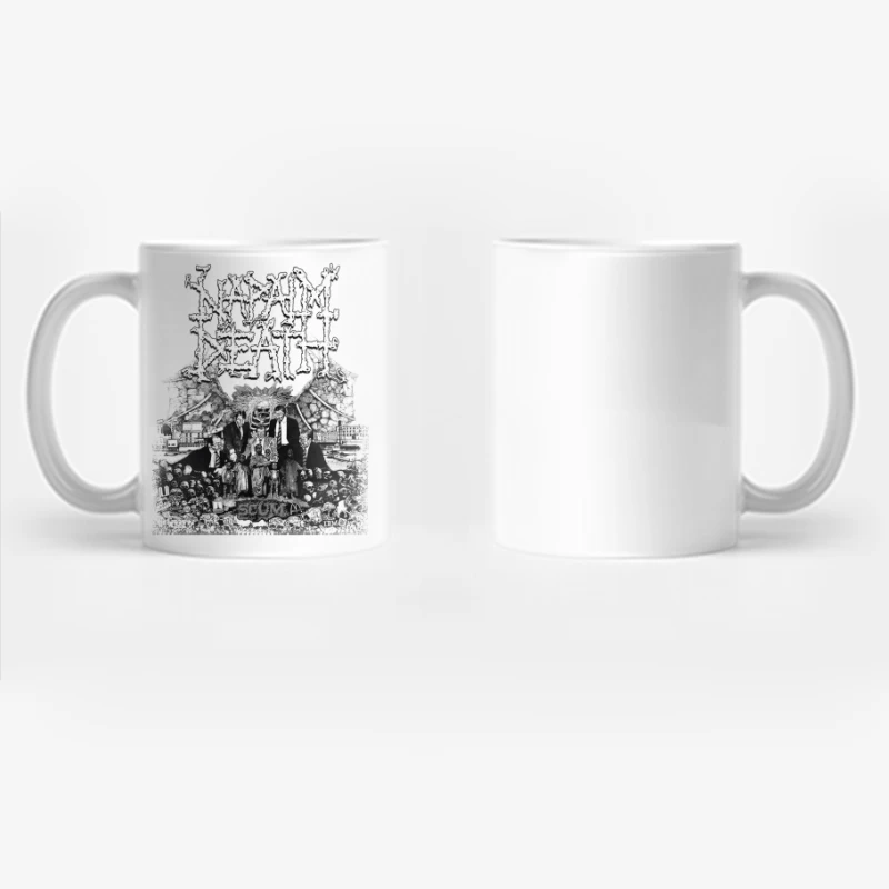 Napalm Death Scum Black White Coffee Mug