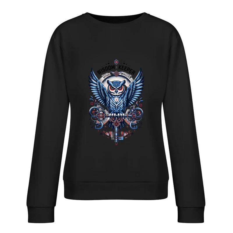 Gardien de la Sagesse: Hibou avec Clé Femme Sweat-shirt à enfiler