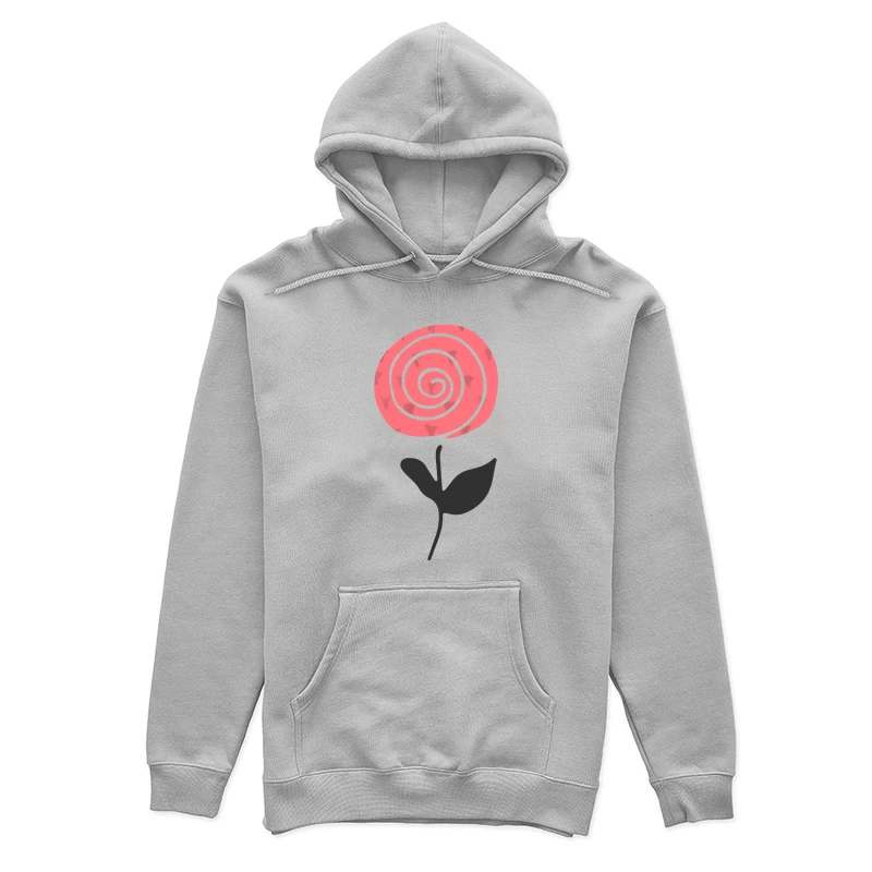 Fleur abstraite avec spirale rose Femme Sweat à capuche