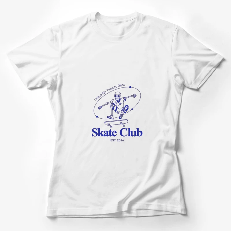 Skate Club Est 2024 Design mit Skelett Skater Damen T-Shirt
