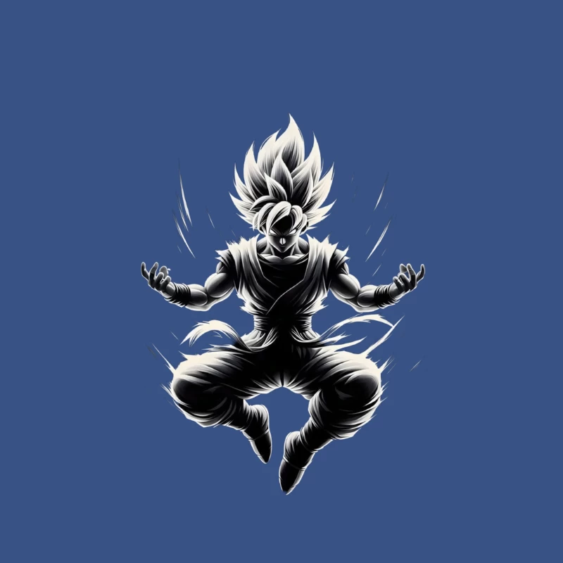 Dynamic Anime Character in Action Throw Pillow