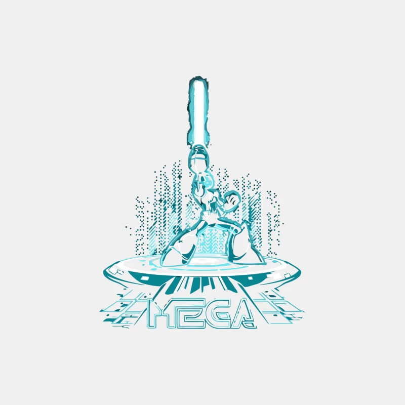 Retro Neon Tron Light Cycle on Digital Grid Male Tank Top