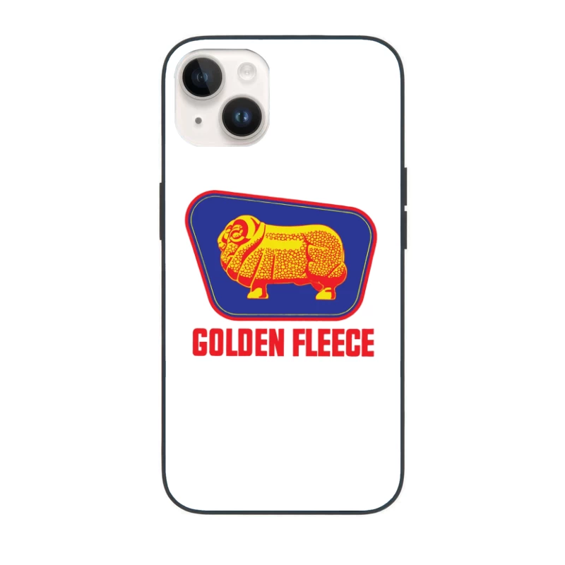 Vintage Golden Fleece Logo with Geometric Sheep Design iPhone Case