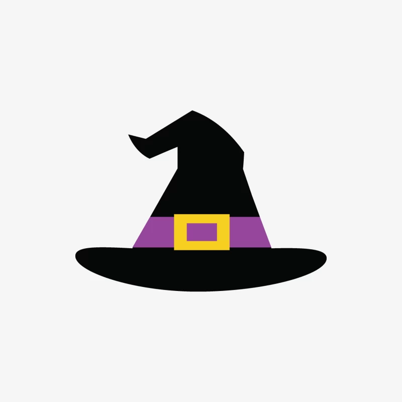 Chapeau de sorcière avec bande violette Homme Manches Longues T-Shirt