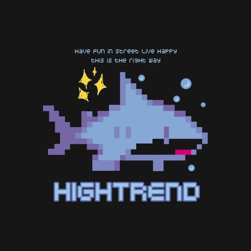 Pixel-Hai mit Motivationsbotschaft Herren T-Shirt