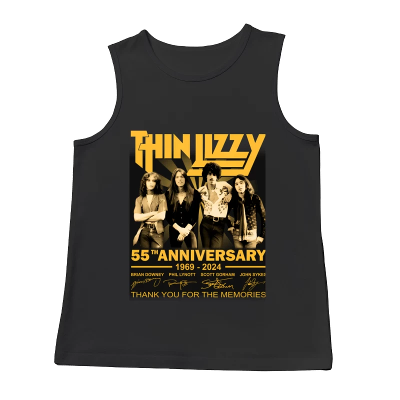 Thin Lizzy 55th Anniversary Commemorative Band Photo (1969-2024) Male Tank Top