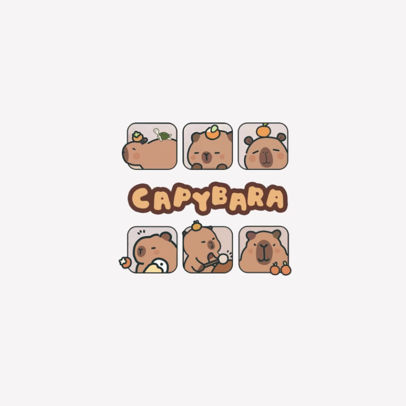 Illustrazioni carine di Capybara Maglietta Uomo