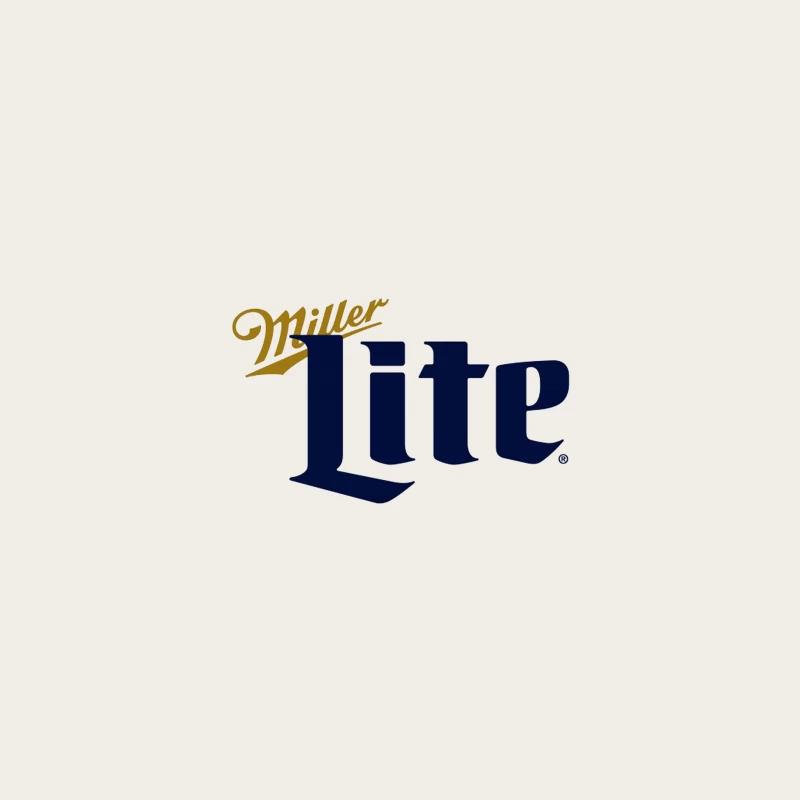 Miller Lite Beer Brand Logo in Blue and Gold Typography Bucket Hat