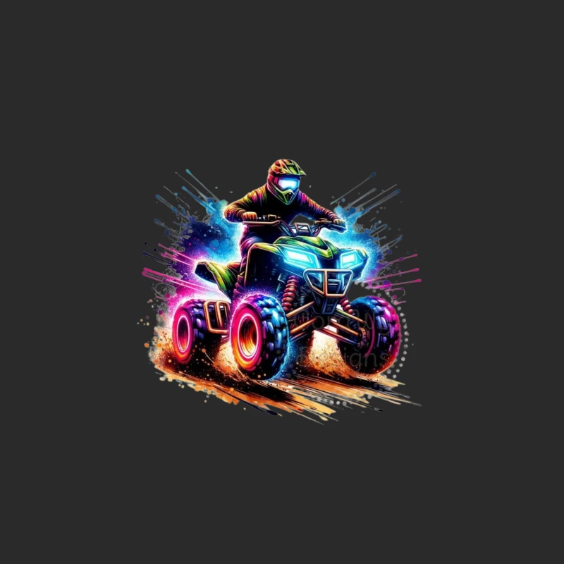Exciting ATV Rider in Action Baseball Cap