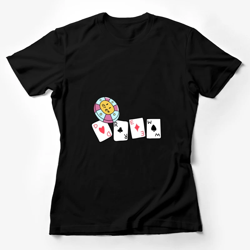 Karten und Chip Grafik Damen T-Shirt