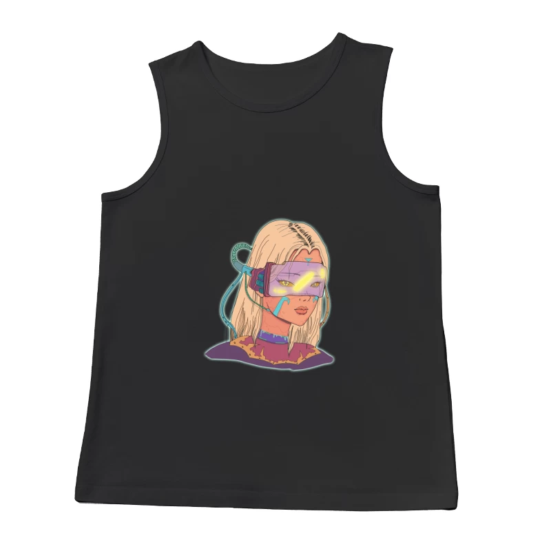 Cyberpunk-Futurismus-Porträt Herren Tanktops