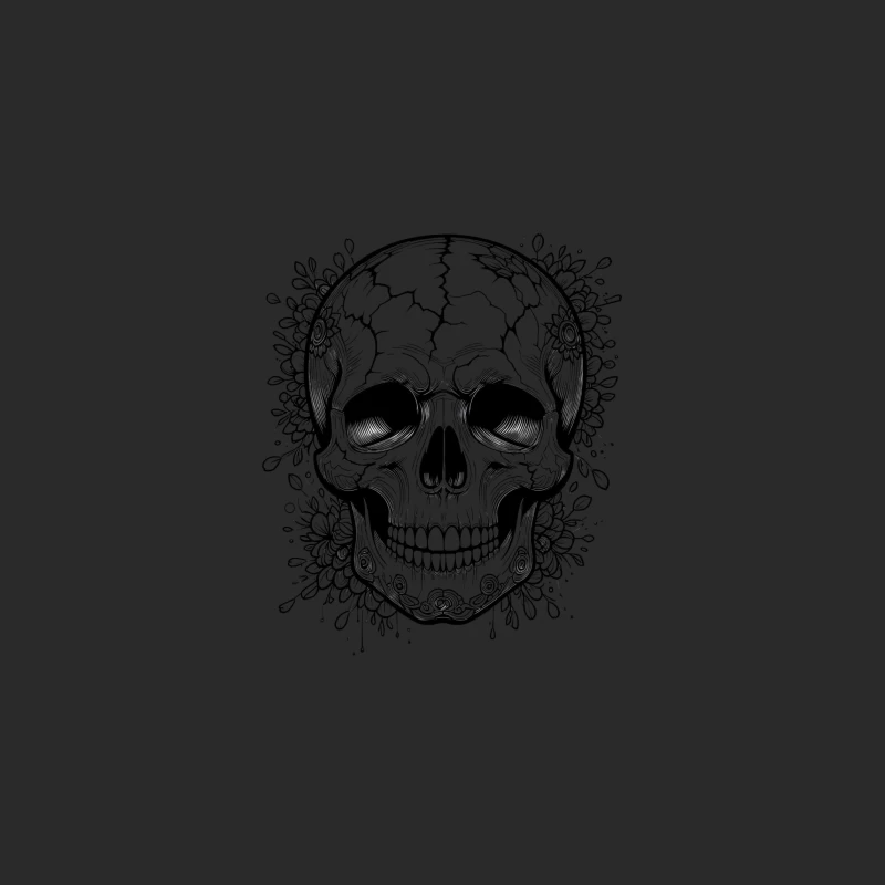 Decorative Skull Illustration Baseball Cap