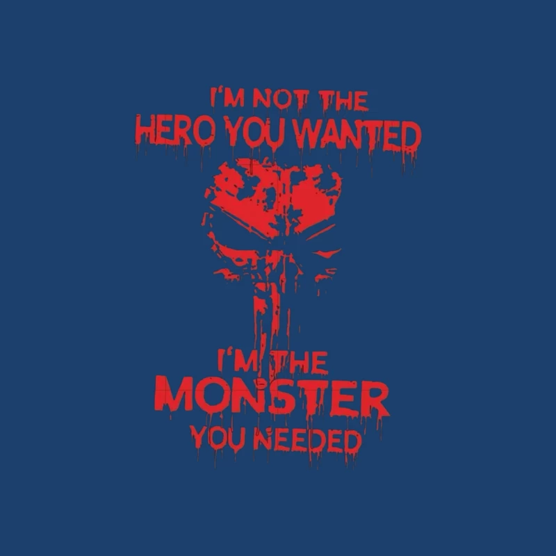 Hero vs Monster Quote Design Male Pullover Hoodie
