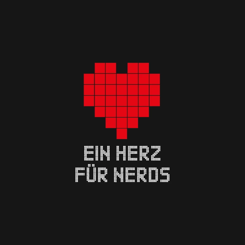 Nerd Shirt Design  Herz für Nerds Computer Gaming Fun Big Bang Minecraft Desk Mat