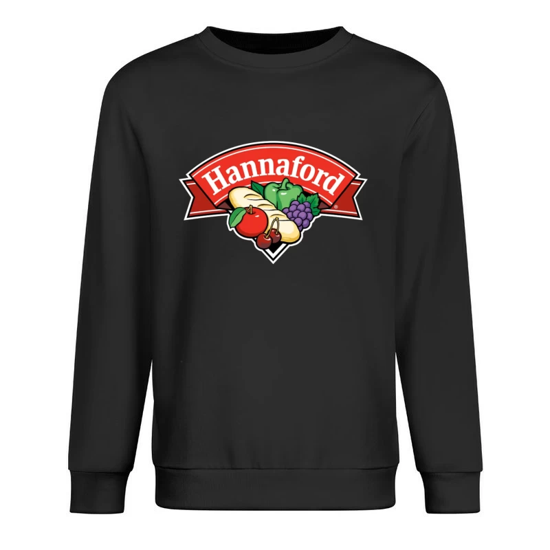 Hannaford Supermarket Logo with Fresh Produce Design Male Pullover Sweatshirt