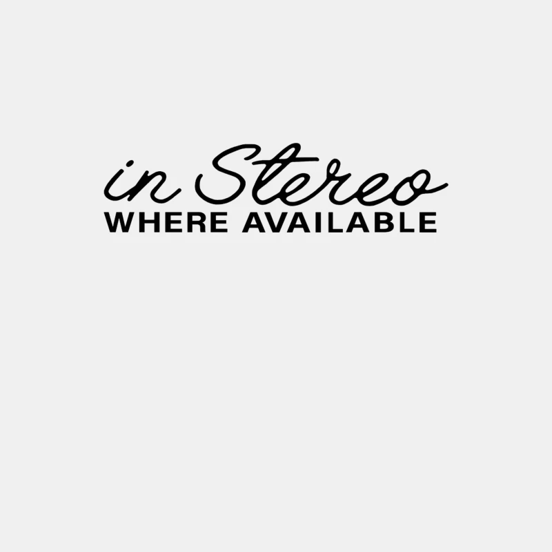 Retro "In Stereo Where Available" Typography Logo Male Tank Top