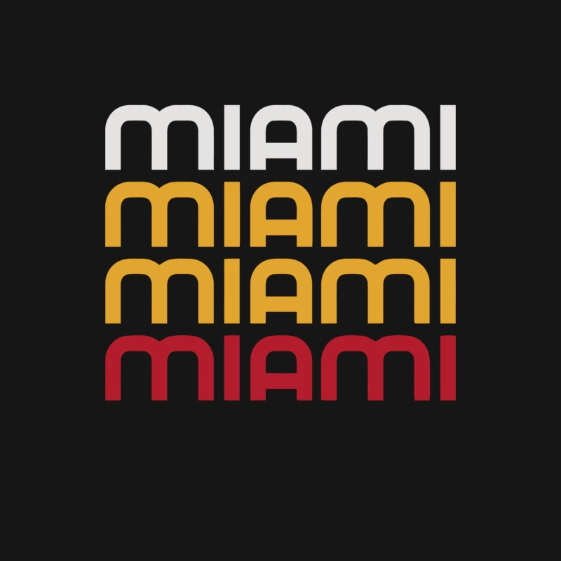 Miami Typography Logo with Gradient Color Scheme Male Long Sleeve T-Shirt