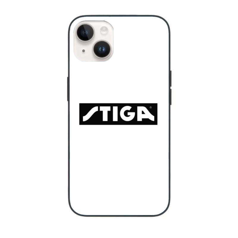 STIGA Sports Equipment Brand Logo in Black and White iPhone Case