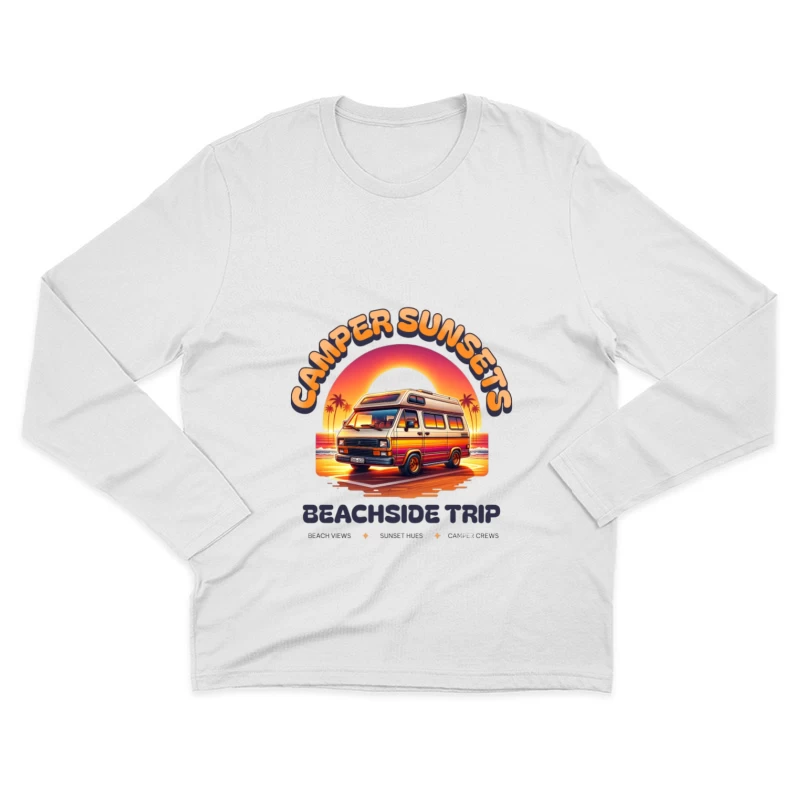 Strandreise mit Camper und Sonnenuntergängen Herren Langarm T-Shirt