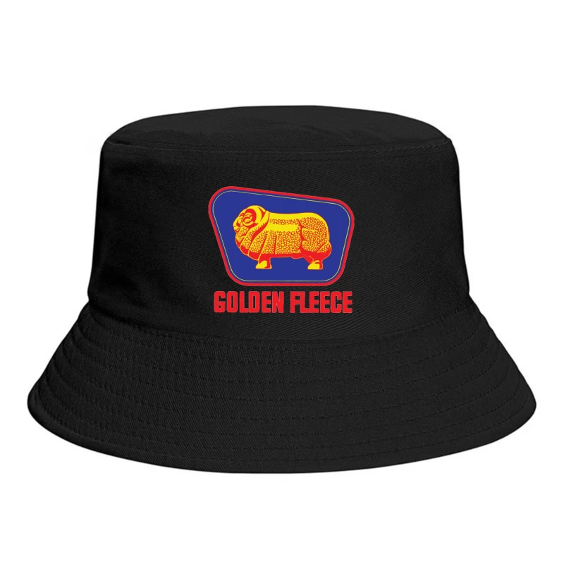 Vintage Golden Fleece Logo with Geometric Sheep Design Bucket Hat