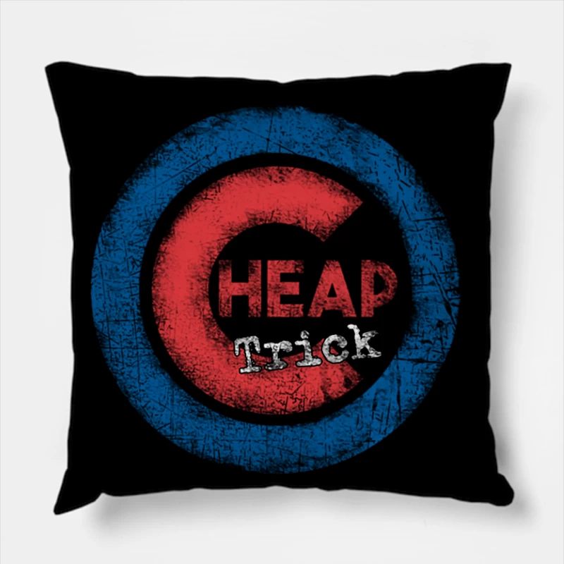 Cheap Trick Vintage Logo Throw Pillow