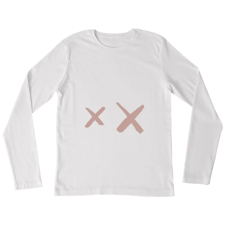 Motif X Gribouillé Femme Manches Longues T-Shirt