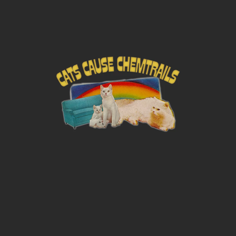 Cats Cause Chemtrails  Retro Catl Lover Conspiracy Crossover Design Baseball Cap