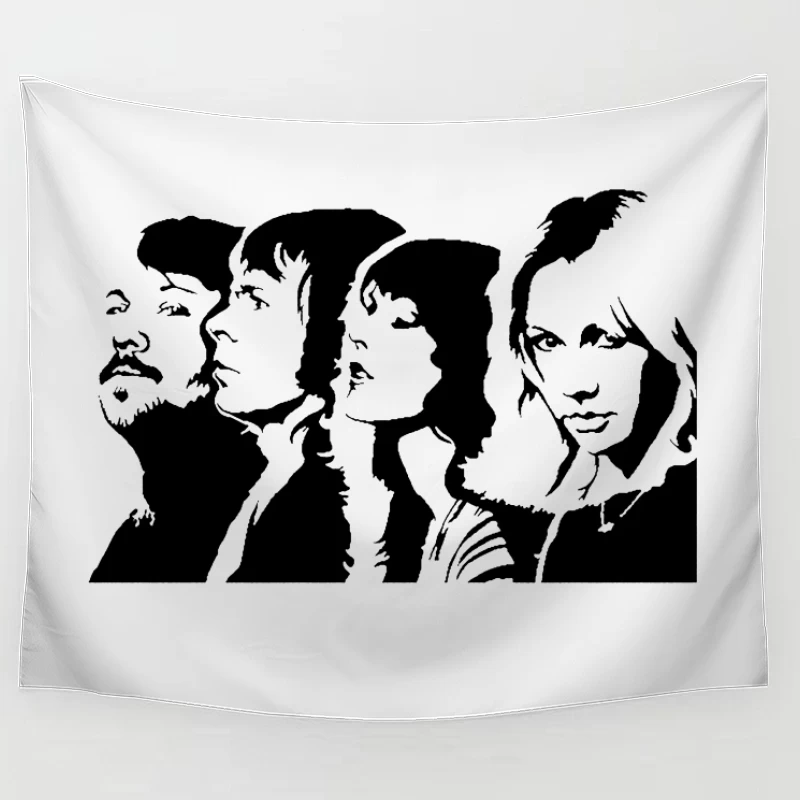 Abba Black White Tapestry